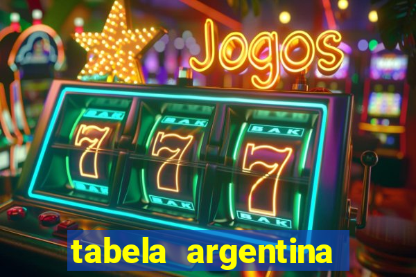 tabela argentina torneo betano