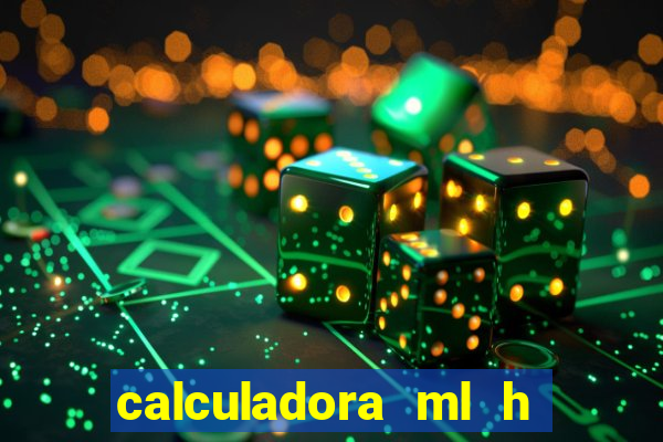 calculadora ml h para mcg kg min